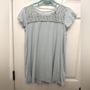 Torrid bohemian lace baby blue top size 1X